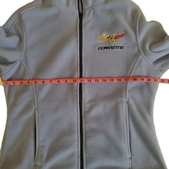 Ultra Club Women's Lt Blue Jacket w/Embroidered Corvette Logo, Size Lg _ New - Picture 14 of 15
